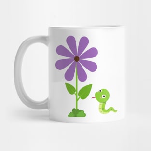 Snake and Flower Mug